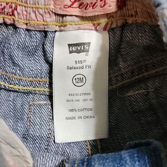 LITTLE LEVI'S 515 RELAXED FIT JEANS, SIZE 12 MONTHS - Picture 4 of 5